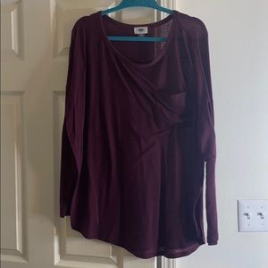 Long sleeve purple tshirt